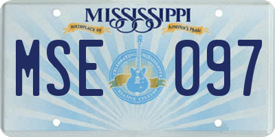 MS license plate MSE097