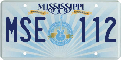 MS license plate MSE112