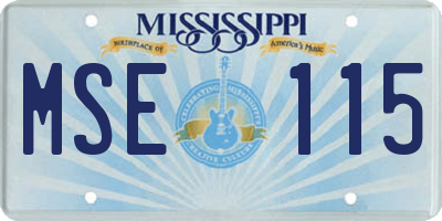 MS license plate MSE115