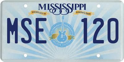 MS license plate MSE120