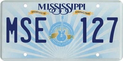 MS license plate MSE127