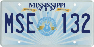 MS license plate MSE132
