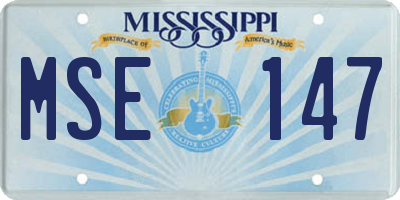 MS license plate MSE147