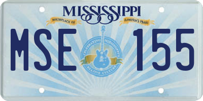 MS license plate MSE155