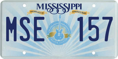 MS license plate MSE157