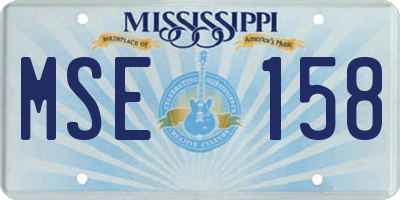 MS license plate MSE158