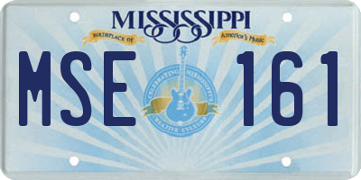 MS license plate MSE161