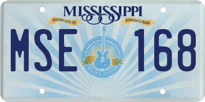 MS license plate MSE168