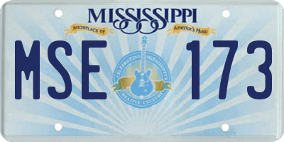 MS license plate MSE173