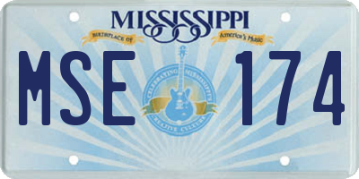 MS license plate MSE174