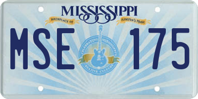 MS license plate MSE175