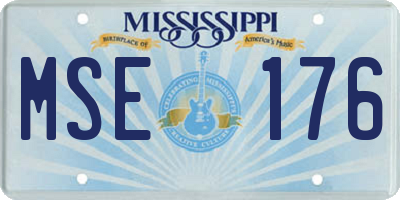 MS license plate MSE176