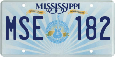 MS license plate MSE182