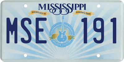 MS license plate MSE191