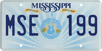 MS license plate MSE199