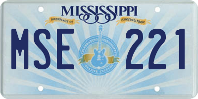 MS license plate MSE221