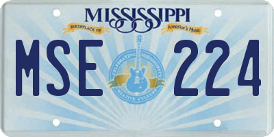 MS license plate MSE224