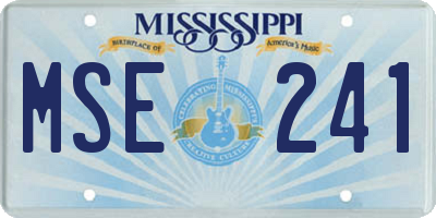MS license plate MSE241