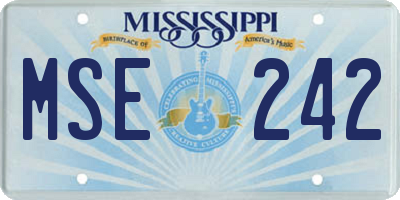 MS license plate MSE242