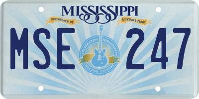 MS license plate MSE247