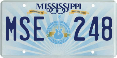 MS license plate MSE248