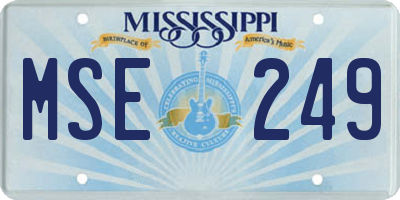 MS license plate MSE249