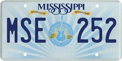 MS license plate MSE252