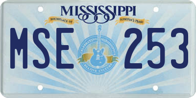MS license plate MSE253
