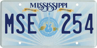 MS license plate MSE254