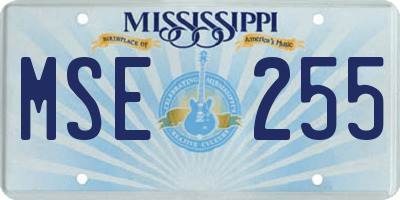 MS license plate MSE255