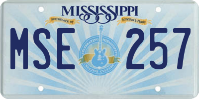 MS license plate MSE257
