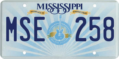 MS license plate MSE258