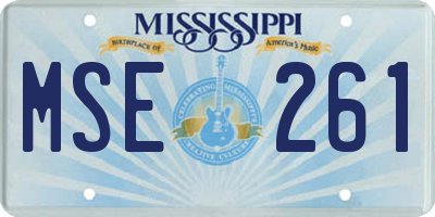 MS license plate MSE261
