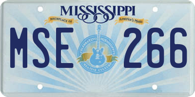 MS license plate MSE266