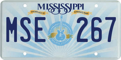 MS license plate MSE267