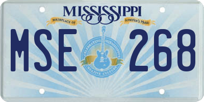 MS license plate MSE268