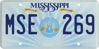 MS license plate MSE269