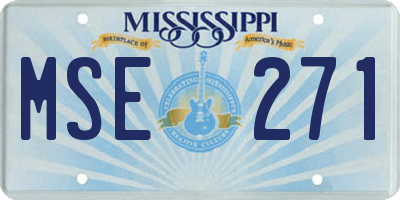 MS license plate MSE271