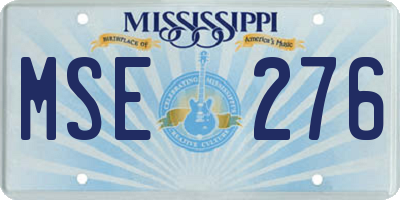 MS license plate MSE276