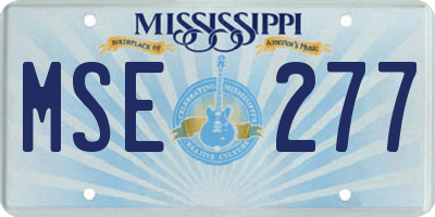 MS license plate MSE277