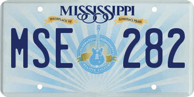 MS license plate MSE282