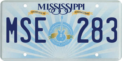 MS license plate MSE283