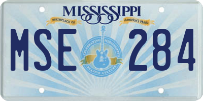 MS license plate MSE284