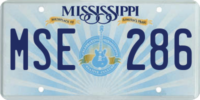 MS license plate MSE286