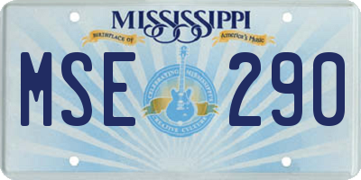 MS license plate MSE290