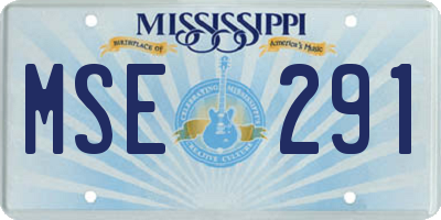 MS license plate MSE291
