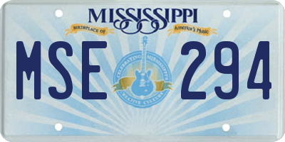 MS license plate MSE294