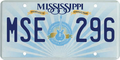 MS license plate MSE296
