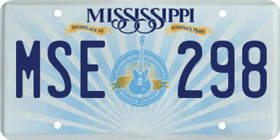 MS license plate MSE298