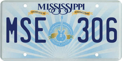 MS license plate MSE306